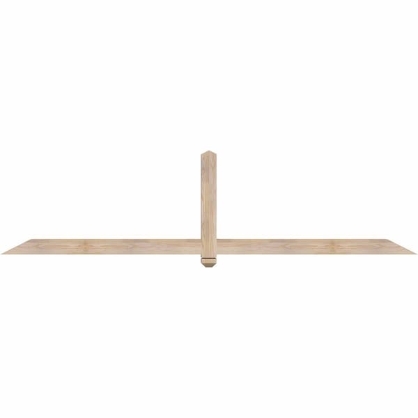 Ekena Millwork Eugene Smooth Timber Gable Bracket, Douglas Fir, 96"W x 24"H x 3 1/2"D x 3 1/2"F, 6/12 Pitch GBW096X24X0404EUG00SDF - main